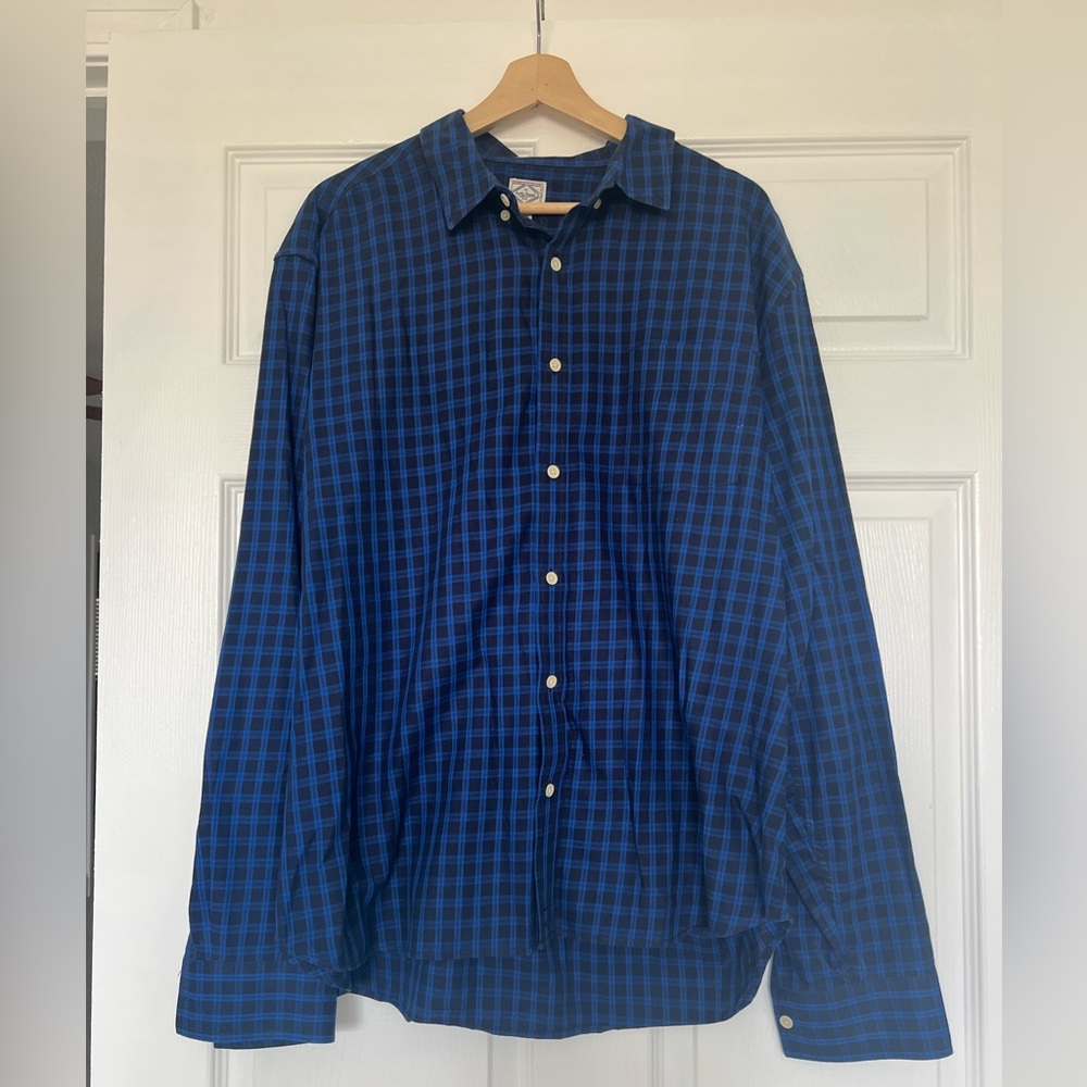 Lucky brand Blue Checkered Men's Shirt classic fit XXL
